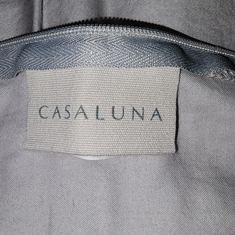 Casaluna Heavyweight Linen Blend Quilt Pillow Sham, Standard, Light Gray - Picture 2 of 2